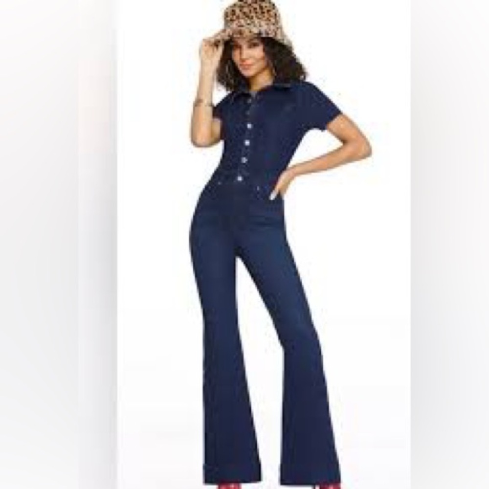 Jessica Simpson Ventura denim jumpsuit size 7 NWT